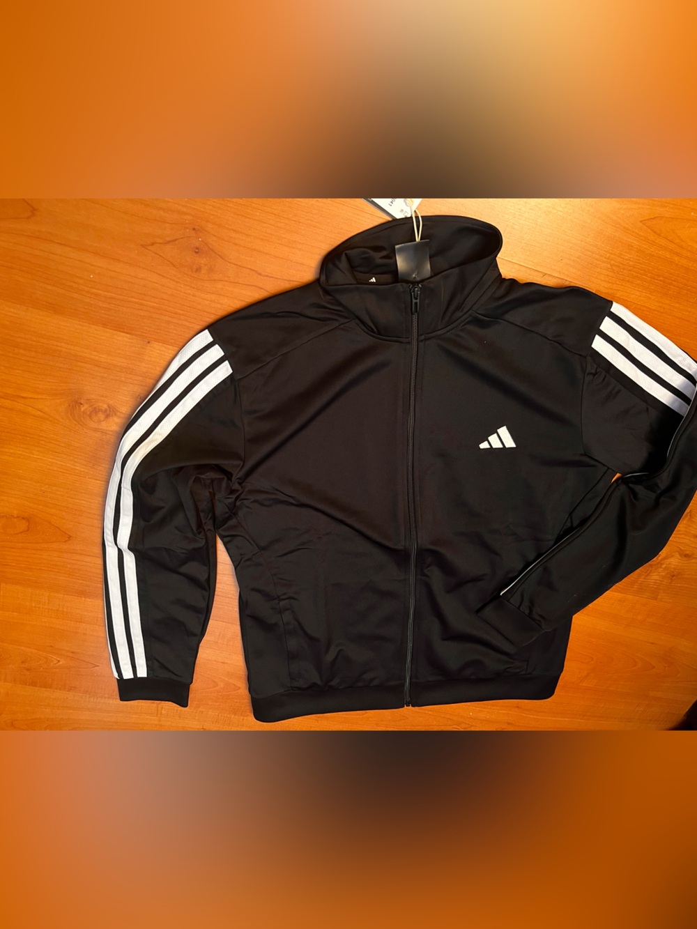 Adidas black women’s large track jacked